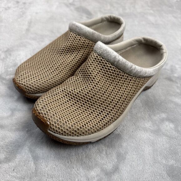 Merrell Encore Breeze II Women’s Clogs Size 9 Tan Mesh Ortholite Comfort Slip-On - Picture 2 of 10